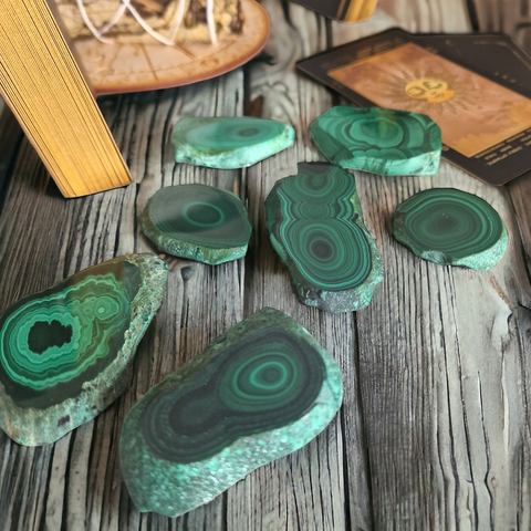 Small Malachite Slices - Natural Beauty - Crystals & Reiki