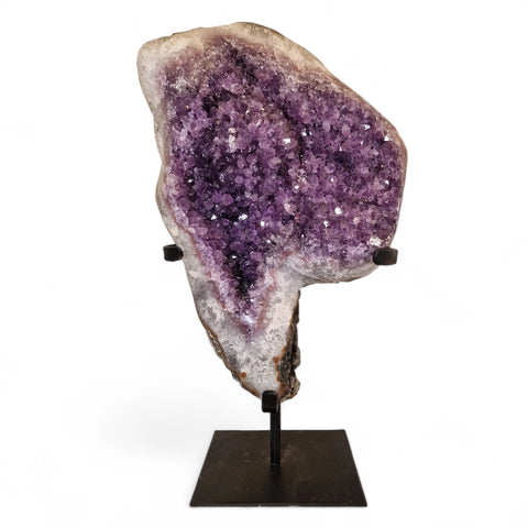 Amethyst Cluster with Stand - A Statement Piece - Crystals & Reiki