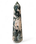 Moss Agate Tower Point - Crystals & Reiki