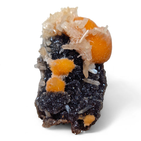 Rare Thomsonite, Stilbite & Sparkling Black Chalcedony: Awe - Crystals & Reiki