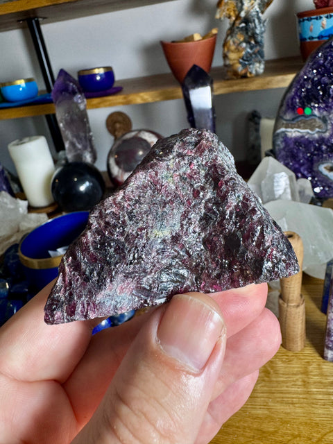 Pyrope Garnet Rough Natural Piece Two - Ignites Passion and Motivation - Crystals & Reiki