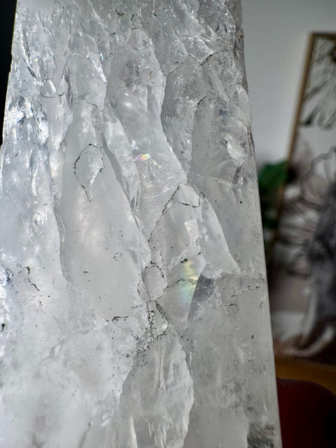 Quartz with Banded Agate Tower – Strength in Stillness – 344g - Crystals & Reiki