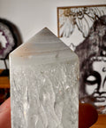 Quartz with Banded Agate Tower – Strength in Stillness – 344g - Crystals & Reiki