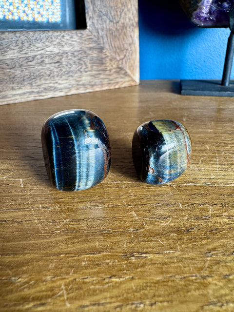 Rare Blue Tigers Eye (Hawks Eye) Tumbled Stones - Crystals & Reiki