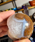 Rare Plume Agate With Amethyst Sphere - Natures Embrace - Crystals & Reiki