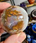 Rare Plume Agate With Amethyst Sphere - Natures Embrace - Crystals & Reiki