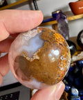 Rare Plume Agate With Amethyst Sphere - Natures Embrace - Crystals & Reiki