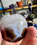 Rare Plume Agate With Amethyst Sphere - Natures Encapsulated - Crystals & Reiki