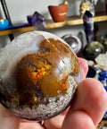 Rare Plume Agate With Amethyst Sphere - Natures Encapsulated - Crystals & Reiki