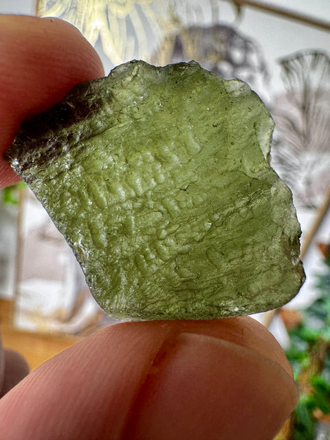 Raw Genuine Moldavite Crystal 7.35g for Spiritual Awakening and Ascension - Crystals & Reiki