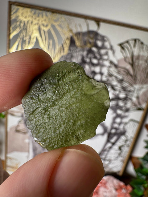 Raw Genuine Moldavite Crystal 7.35g for Spiritual Awakening and Ascension - Crystals & Reiki