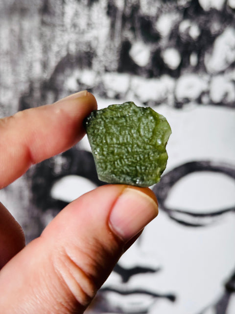 Raw Genuine Moldavite Crystal 7.35g for Spiritual Awakening and Ascension - Crystals & Reiki