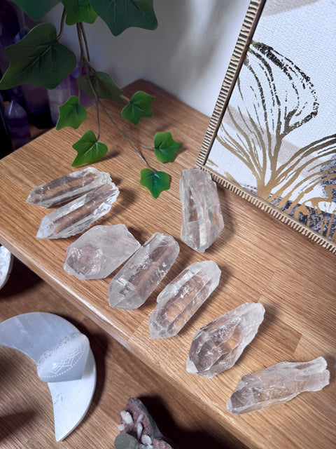 Reiki-Infused Himalayan Quartz & Selenite Healing Set – Chakra Balancing Power - Crystals & Reiki