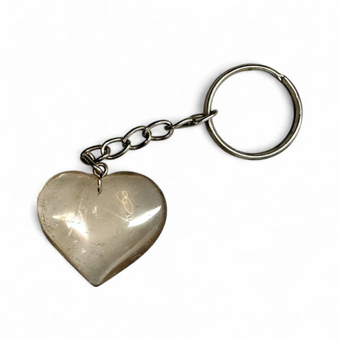 Smoky Quartz Heart Keyrings - Grounding and Protection - Crystals & Reiki