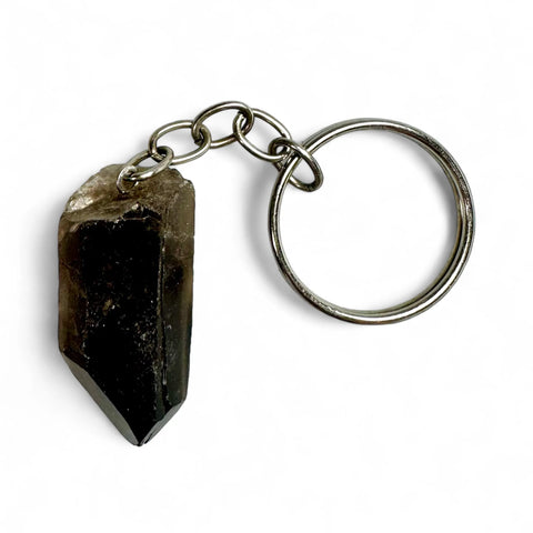 Smoky Quartz Point Keyrings - Grounding and Protection - Crystals & Reiki