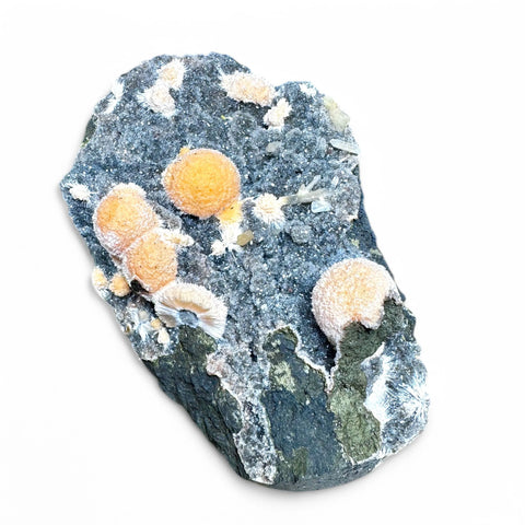 Super Rare Orange Thomsonite Sparkling Black Chalcedony - Piece 2 - Crystals & Reiki