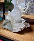 “The Mohawk” – Himalayan Quartz With Green Chlorite Cluster – The Guardian of Light – 9.4kg - Crystals & Reiki