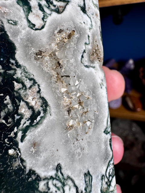 Tree Agate Large Point - Encourages Optimism and Hope - Crystals & Reiki