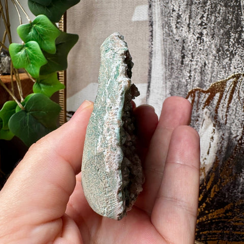 Super Rare Green Druzy Chalcedony with Apophyllite 170g - Crystals & Reiki