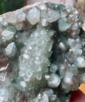 Super Rare Green Druzy Chalcedony with Apophyllite & Calcite 104g - Crystals & Reiki