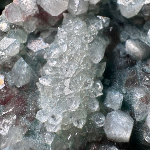 Super Rare Green Druzy Chalcedony with Apophyllite & Calcite 104g - Crystals & Reiki