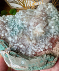 Super Rare Green Druzy Chalcedony with Apophyllite - Crystals & Reiki