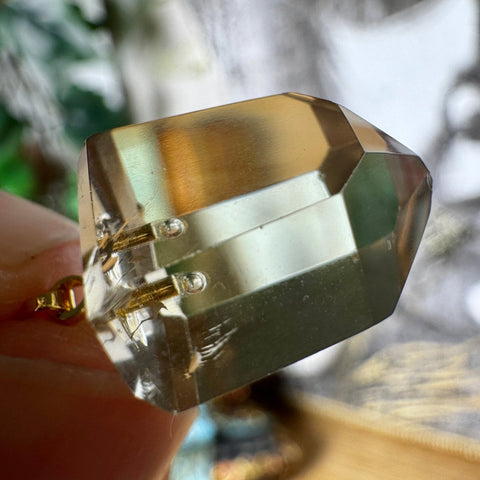 Genuine Citrine Pendant Point with 18 Carat Gold Plated Loop – 5.04g AA Grade - Crystals & Reiki