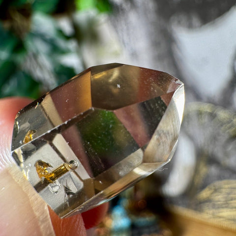 Genuine Citrine Pendant Point with 18 Carat Gold Plated Loop – 5.04g AA Grade - Crystals & Reiki