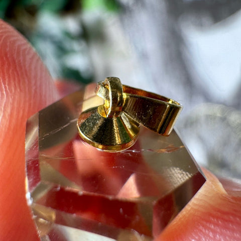Genuine Citrine Pendant Point with 18 Carat Gold Plated Loop – 5.04g AA Grade - Crystals & Reiki
