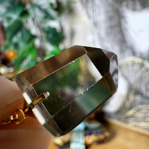 Genuine Citrine Pendant Point with 18 Carat Gold Plated Loop – 4.48g AA Grade - Crystals & Reiki