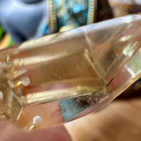 Genuine Faceted Citrine Pendant with 18 Carat Gold Plated Loop 6.14g AA Grade - Crystals & Reiki