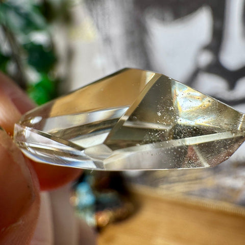 Genuine Faceted Citrine Pendant with 18 Carat Gold Plated Loop 5.79g AA Grade - Crystals & Reiki