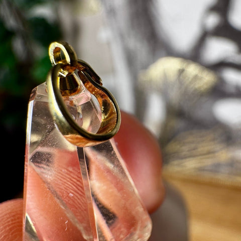 Genuine Faceted Citrine Pendant with 18 Carat Gold Plated Loop 5.79g AA Grade - Crystals & Reiki