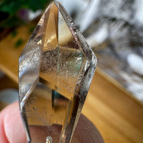 Genuine Faceted Citrine Pendant with 18 Carat Gold Plated Loop 4.08g AA Grade - Crystals & Reiki