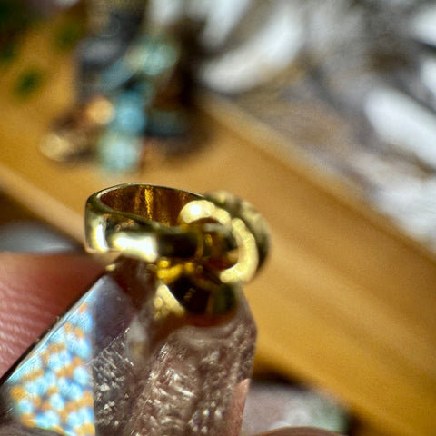 Genuine Faceted Citrine Pendant with 18 Carat Gold Plated Loop 4.08g AA Grade - Crystals & Reiki