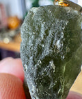 Genuine Moldavite Pendant 6.12g with 18ct Gold Plated Chain Hoop - Crystals & Reiki