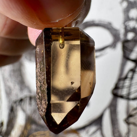 Genuine Honey Citrine Pendant Faceted with 18ct Gold Plated Loop – 7.31g | AA Grade - Crystals & Reiki