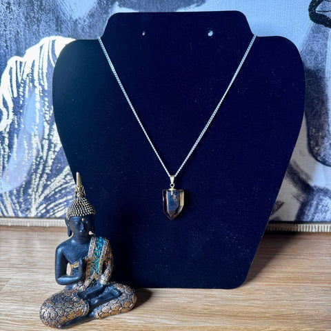 Genuine Honey Citrine Pendant Faceted with 18ct Gold Plated Loop – 7.31g | AA Grade - Crystals & Reiki