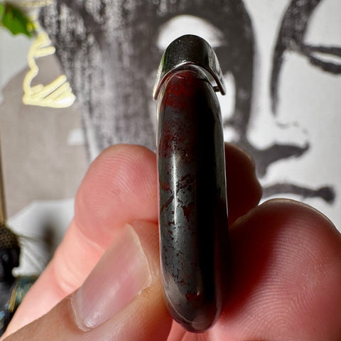 Hematite & Red Jasper (Jaspilite) Pendant One - Crystals & Reiki