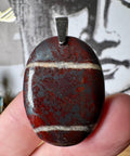 Hematite & Red Jasper (Jaspilite) with Quartz Pendant Two - Crystals & Reiki