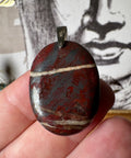 Hematite & Red Jasper (Jaspilite) with Quartz Pendant Two - Crystals & Reiki