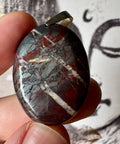 Hematite & Red Jasper (Jaspilite) with Quartz Pendant Three - Crystals & Reiki