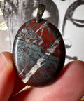 Hematite & Red Jasper (Jaspilite) with Quartz Pendant Three - Crystals & Reiki