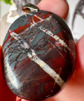 Hematite & Red Jasper (Jaspilite) with Quartz Pendant Three - Crystals & Reiki