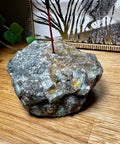 Large Raw Emerald Incense Holder - Crystals & Reiki
