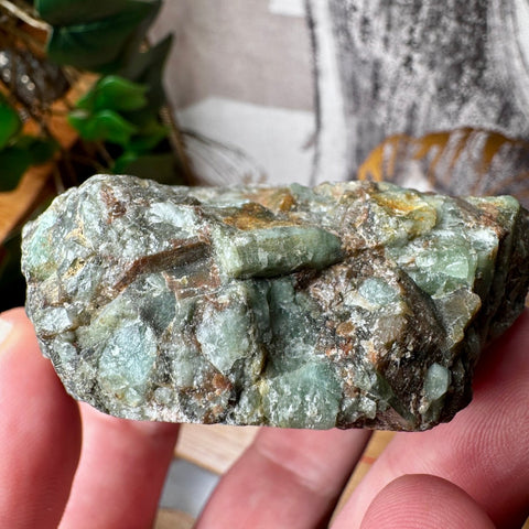 Large Raw Emerald Incense Holder - Crystals & Reiki