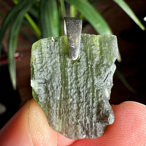 Moldavite Pendant (6.67g) | Sterling Silver Setting | Deep Transformation - Crystals & Reiki
