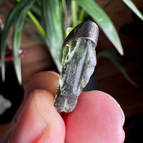 Moldavite Pendant (6.67g) | Sterling Silver Setting | Deep Transformation - Crystals & Reiki