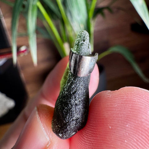 Moldavite Pendant (6.67g) | Sterling Silver Setting | Deep Transformation - Crystals & Reiki