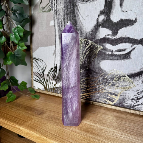Large Pastel Purple Fluorite Point 618g - Crystals & Reiki
